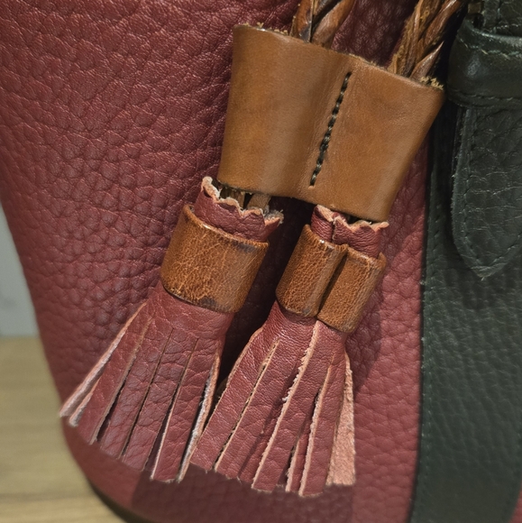 Dooney & Bourke awl Teton MultiColor Red Backpack All Weather Leather Green H512 - Picture 4 of 16